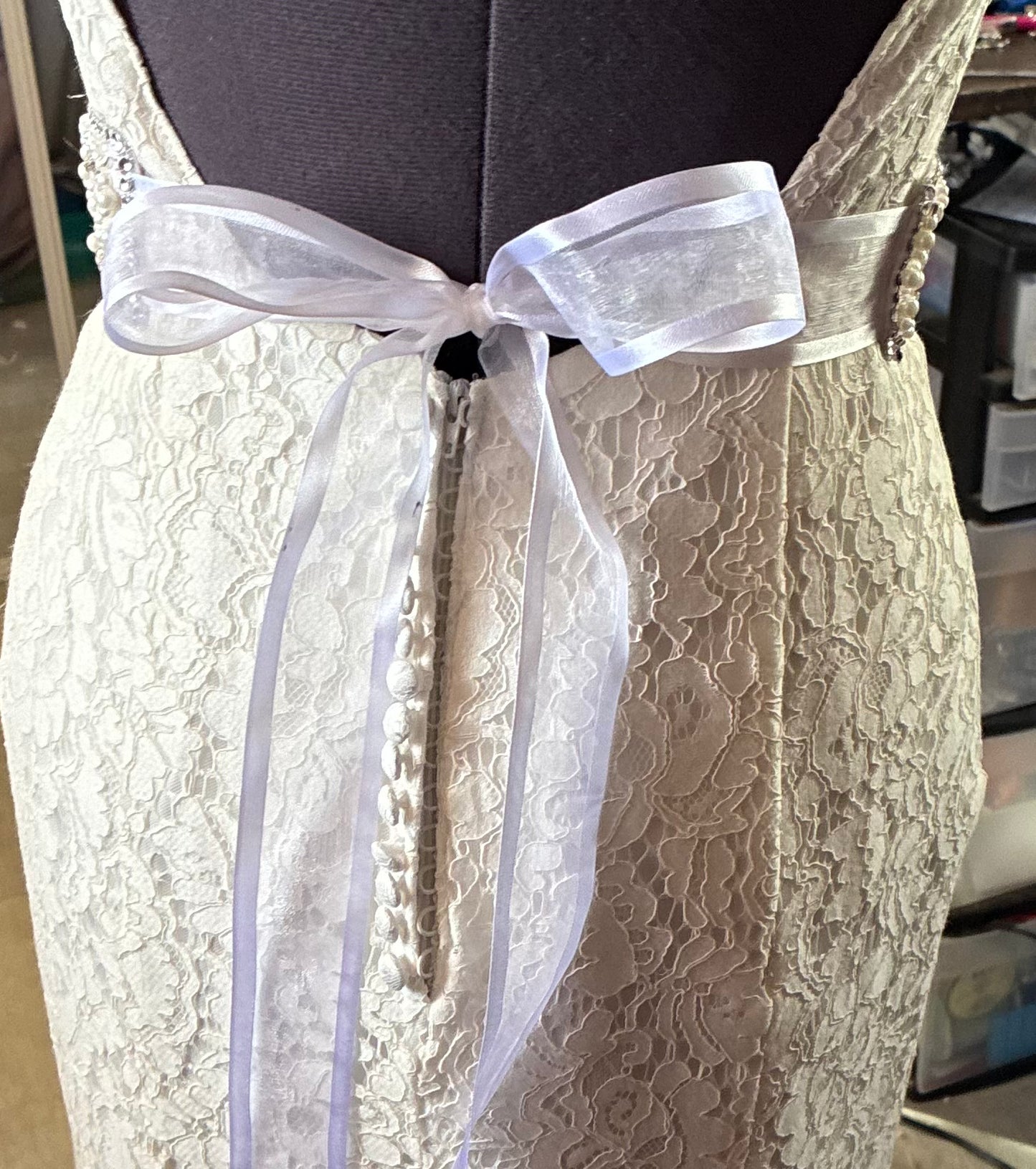 Hand beaded Bespoke Turquoise & Pearl Bridal belt/sash - western
